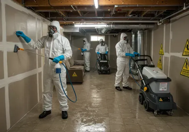 Basement Moisture Removal and Structural Drying process in Normandy Park, WA